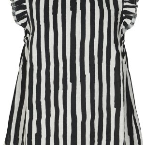IN FRONT LINO STRIPED TOP 15072 999 (Black 999, S)