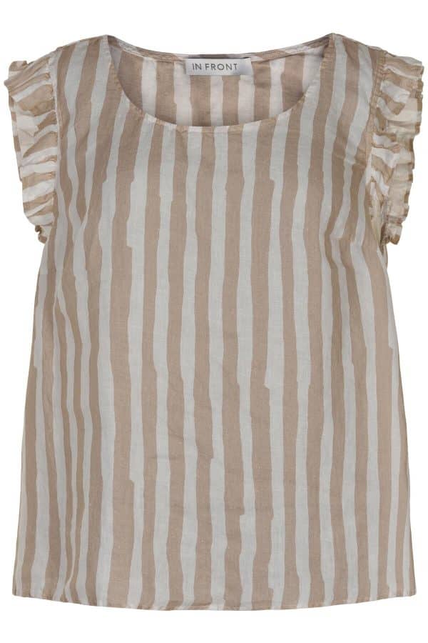 IN FRONT LINO STRIPED TOP 15072 190 (Nature 190, L)