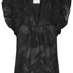 Neo Noir - Bluse - Jayla Big Embroidery Top - Black