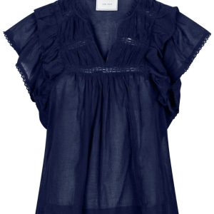 Neo Noir - Top - Jayla S Voile Top - Navy