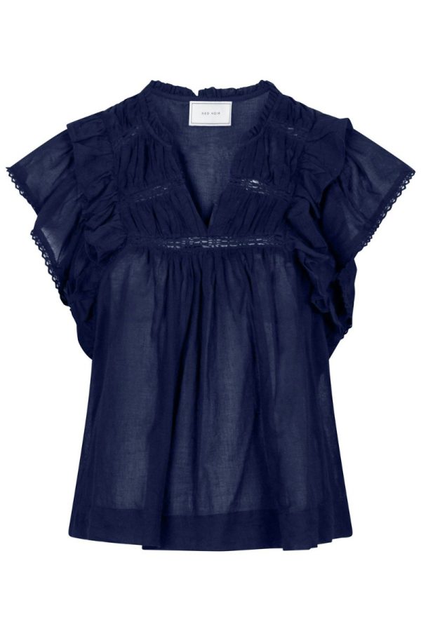 Neo Noir - Top - Jayla S Voile Top - Navy