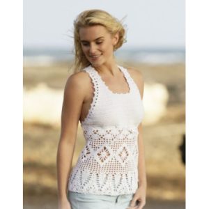 Aphrodite by DROPS Design - Top Hækleopskrift str. S - XXXL - Large